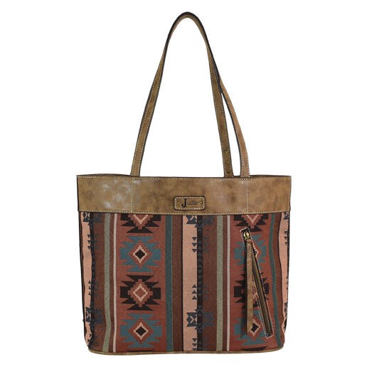 Women's Tote Bag in Aztec Print Jacquard