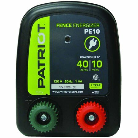 Patriot PE10 Electric Fence Energizer, .30 Joule