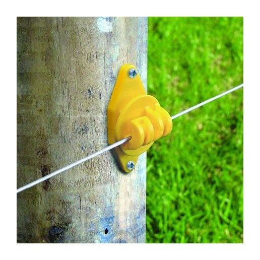 Patriot Wood Post Claw Insulator in Yellow