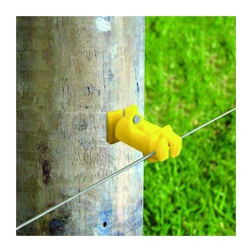 Patriot 2-In Wood Post Slant Nail Insulator in Yellow, 25-Pk
