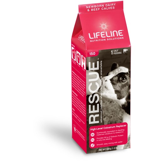 LIFELINE Rescue 150-G High-Level Colostrum Replacer for Dairy & Beef Calves, 1.2-Lbs