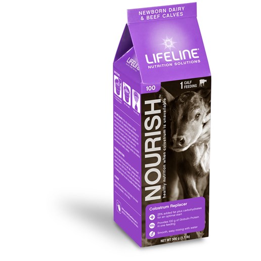 LIFELINE Nourish 100-G Colostrum Replacer for Dairy & Beef Calves, 1.1-Lb