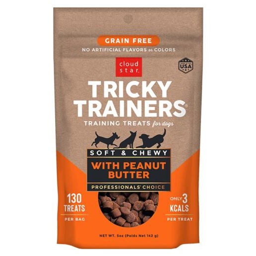 Tricky Trainers Grain Free Soft & Chewy Peanut Butter Dog Training Treats, 5-Oz