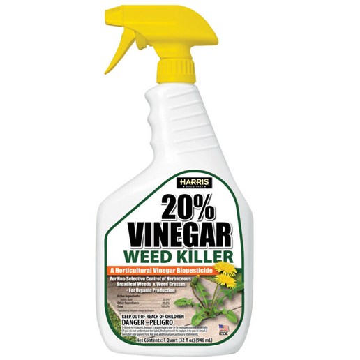 Harris Ready-to-Use 20% Horticultural Vinegar Weed Killer, 32-Oz Bottle