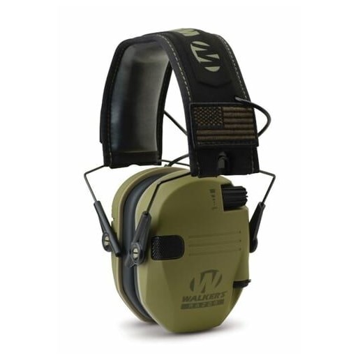 Razor Patriot Series Low Profile Ear Muffs in Olive Drab Green