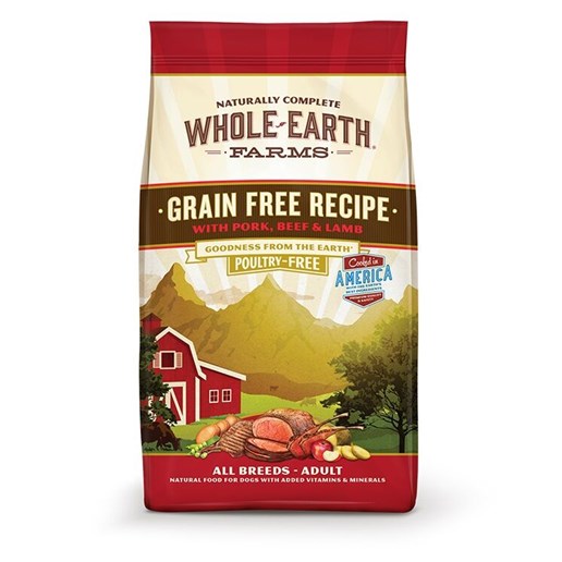 Whole Earth Farms Grain Free Pork, Beef & Lamb Adult Dog Food, 25-Lb Bag 