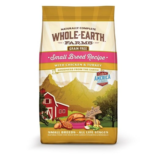 Whole Earth Farms Grain Free Small Breed Chicken & Turkey All Life Stages Dry Dog Food, 12-Lb Bag 