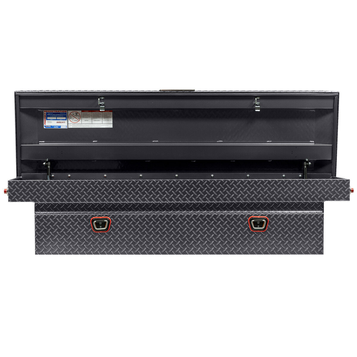 127-06-03 Full Standard Aluminum Saddle Box in Gunmetal Gray