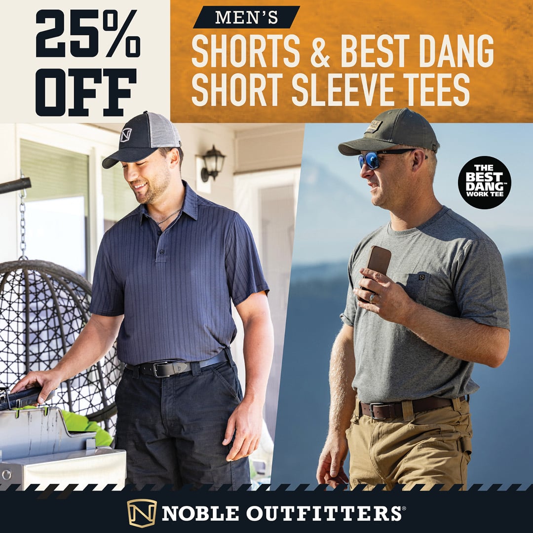 25% OFF MEN's SHORT & BEST DANG SHORT SLEEVE TEES NOBILE OUTFITTERS