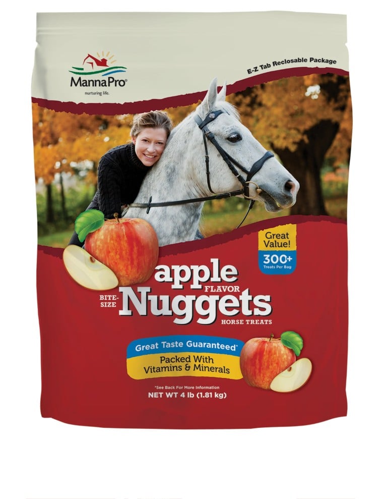 Manna Pro Bite-Size Apple Nuggets Horse Treats, 4-Lb